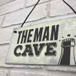 Man Cave Plaque Fathers Day Alcohol Gift Games Room Boys Bedroom