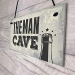 Man Cave Plaque Fathers Day Alcohol Gift Games Room Boys Bedroom