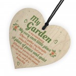 My Garden Gardening Shed Wood Heart Sign Plaque Wall Plaque