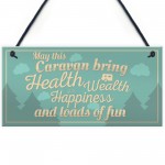 Happiness Caravan Door Plaque Funny Retirement Travelling Gifts