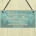 Happiness Caravan Door Plaque Funny Retirement Travelling Gifts