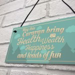 Happiness Caravan Door Plaque Funny Retirement Travelling Gifts