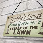 Daddy's Grass Novelty Garden Plaques Garden Shed Dad Gifts 