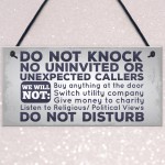 Do Not Knock No Cold Callers Sales People Hanging Plaque Sign