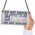 Do Not Knock No Cold Callers Sales People Hanging Plaque Sign