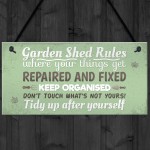 Garden Shed Rules Novelty Plaque Garden SummerHouse Friendship