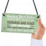 Garden Shed Rules Novelty Plaque Garden SummerHouse Friendship