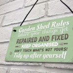 Garden Shed Rules Novelty Plaque Garden SummerHouse Friendship