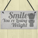 Losing Weight Novelty Bathroom Toilet WC Door Wall Sign Plaque