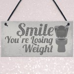 Losing Weight Novelty Bathroom Toilet WC Door Wall Sign Plaque