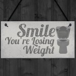 Losing Weight Novelty Bathroom Toilet WC Door Wall Sign Plaque