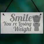 Losing Weight Novelty Bathroom Toilet WC Door Wall Sign Plaque