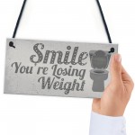 Losing Weight Novelty Bathroom Toilet WC Door Wall Sign Plaque