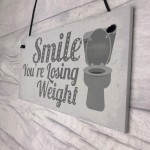 Losing Weight Novelty Bathroom Toilet WC Door Wall Sign Plaque