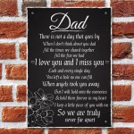 Love Miss You Dad Memorial Grave Plaque Father's Day Daddy Gift 