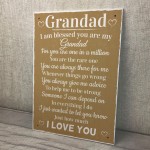 Blessed Grandad Grandpa Father's Day Plaque Thank You Birthday