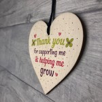 Thank You Teacher Leaving Gift Nursery Wooden Heart Plaque Sign