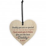 Best Daddy Ever Fathers Day Dad Gift Wooden Heart Sign Gift 