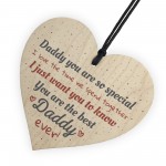 Best Daddy Ever Fathers Day Dad Gift Wooden Heart Sign Gift 