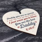 Best Daddy Ever Fathers Day Dad Gift Wooden Heart Sign Gift 