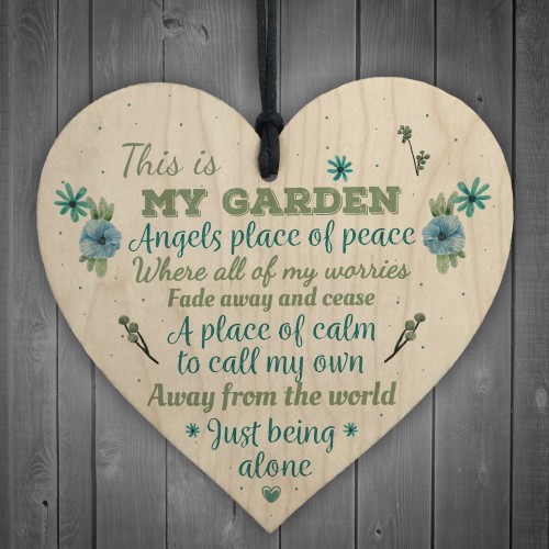 My Garden Novelty Heart SummerHouse Friendship Sign Garden