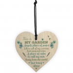 My Garden Novelty Heart SummerHouse Friendship Sign Garden