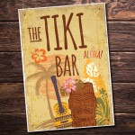 Tiki Bar Vintage Bar Kitchen Man Cave Hanging Plaque Garden Sign