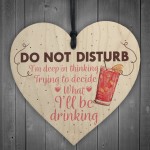 Home Bar Sign Wooden Heart Novelty Garden Kitchen Pub Wall 