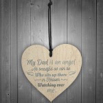 Dad Angel Memorial Plaque Sign Memory Fathers Day Keepsake Gift 