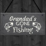 Grandad's Gone Fishing Dad Fisherman Grandad Hanging Wall 