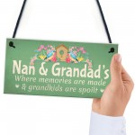 Nan & Grandad Hanging Wall Plaque Nan Gifts For Grandad Birthday