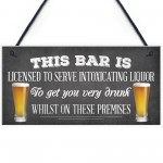 Pub Home Bar Licensee Sign Man Cave Plaque Shed BBQ Garden Sign