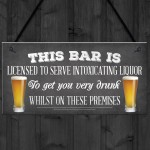 Pub Home Bar Licensee Sign Man Cave Plaque Shed BBQ Garden Sign