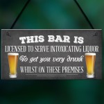 Pub Home Bar Licensee Sign Man Cave Plaque Shed BBQ Garden Sign