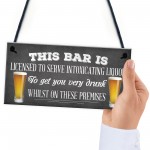 Pub Home Bar Licensee Sign Man Cave Plaque Shed BBQ Garden Sign