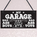 My Garage Man Cave Hanging Wall Plaque Motorbike Enthusiast