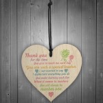 Thank You Teacher Gift Wooden Heart Preeschool End of Term