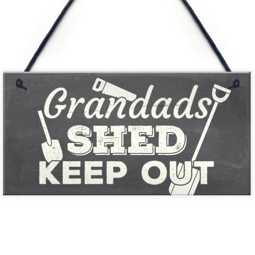 Grandads Shed Workshop Garage Hanging Garden Plaque Gifts