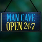 Man Cave Signs And Plaques Neon Effect Shed Sign Wall Plaque