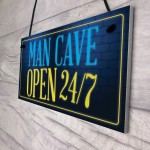 Man Cave Signs And Plaques Neon Effect Shed Sign Wall Plaque