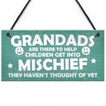 Funny Sign Grandad Birthday Gift Wall Plaque Fathers Day Gifts 