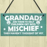 Funny Sign Grandad Birthday Gift Wall Plaque Fathers Day Gifts 