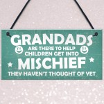 Funny Sign Grandad Birthday Gift Wall Plaque Fathers Day Gifts 