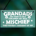 Funny Sign Grandad Birthday Gift Wall Plaque Fathers Day Gifts 