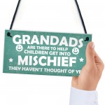 Funny Sign Grandad Birthday Gift Wall Plaque Fathers Day Gifts 