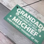 Funny Sign Grandad Birthday Gift Wall Plaque Fathers Day Gifts 