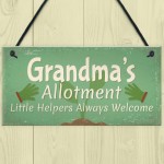 Garden Sign Grandma's Allotment Shed SummerHouse Plaque