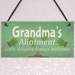 Garden Sign Grandma's Allotment Shed SummerHouse Plaque