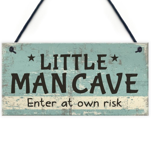 Man Cave Sign Hanging Door Bedroom Wall Plaque Shed Room