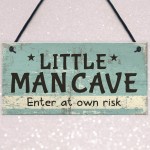 Man Cave Sign Hanging Door Bedroom Wall Plaque Shed Room